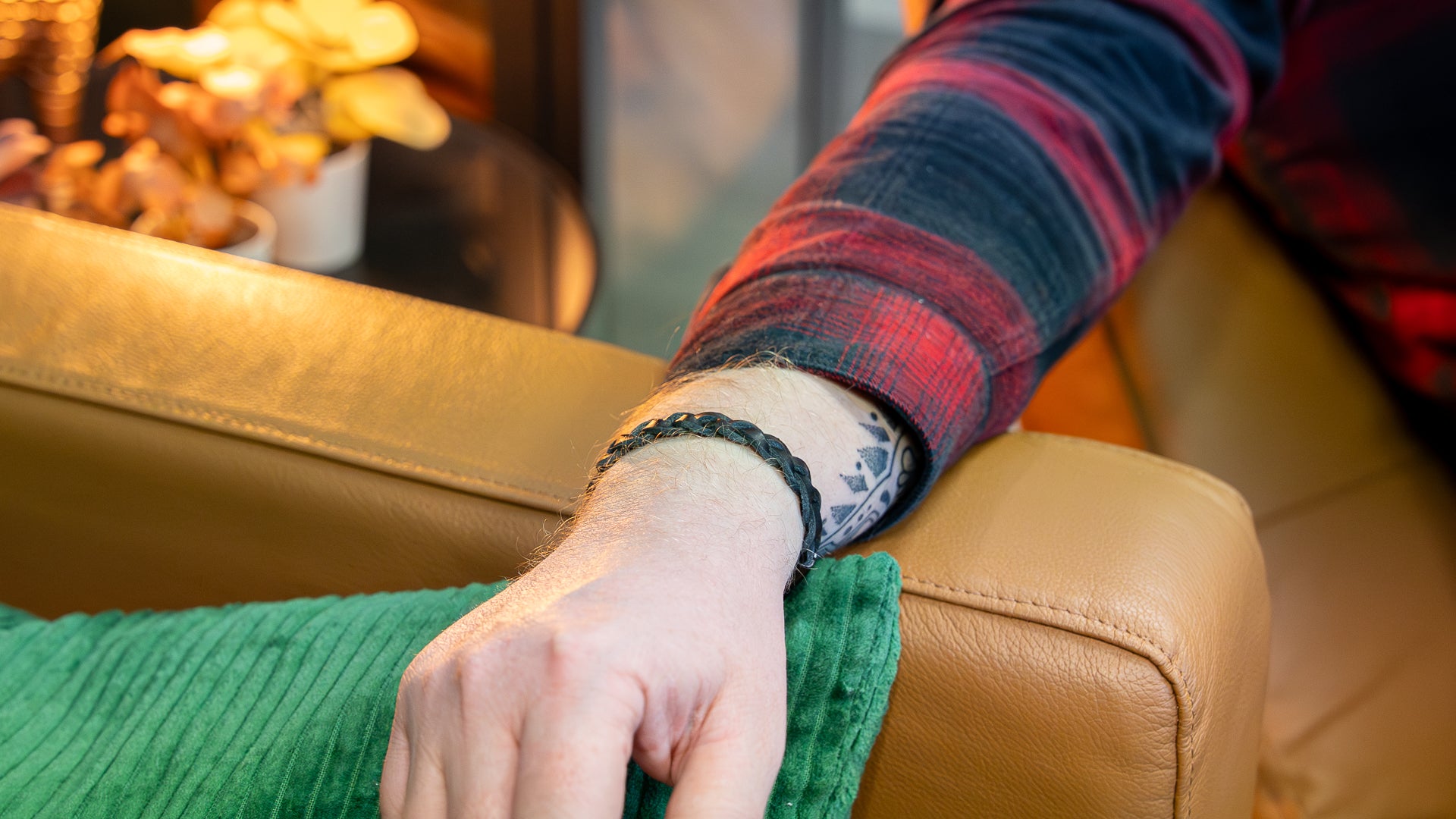 Bracelet tressé noir