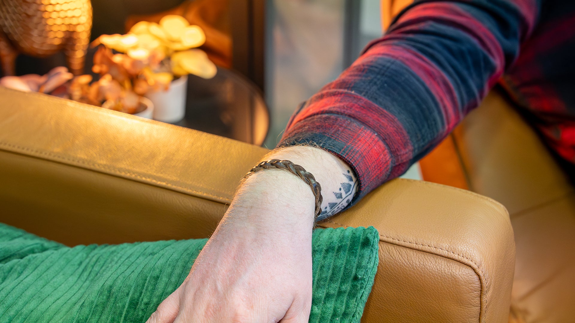 Bracelet tressé marron