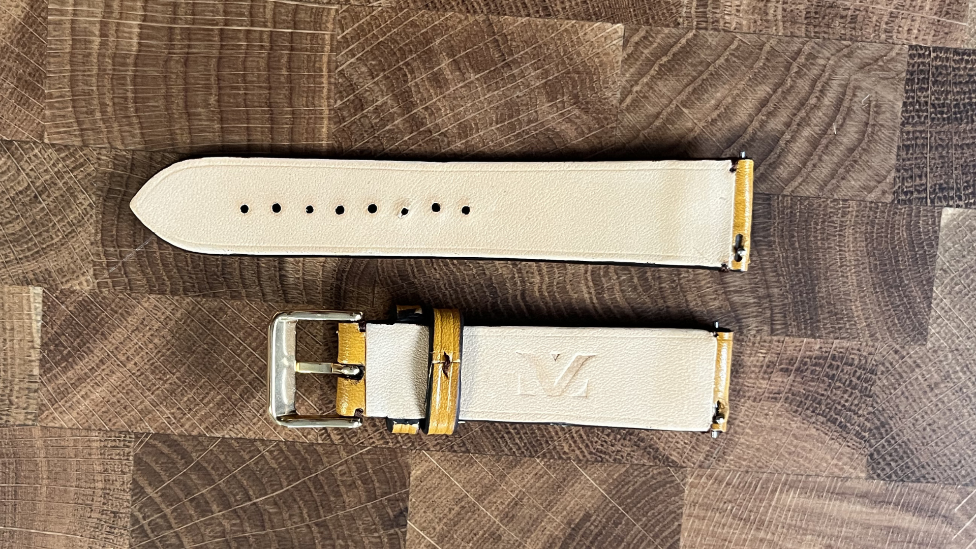 Bracelet de montre Façonné Jaune