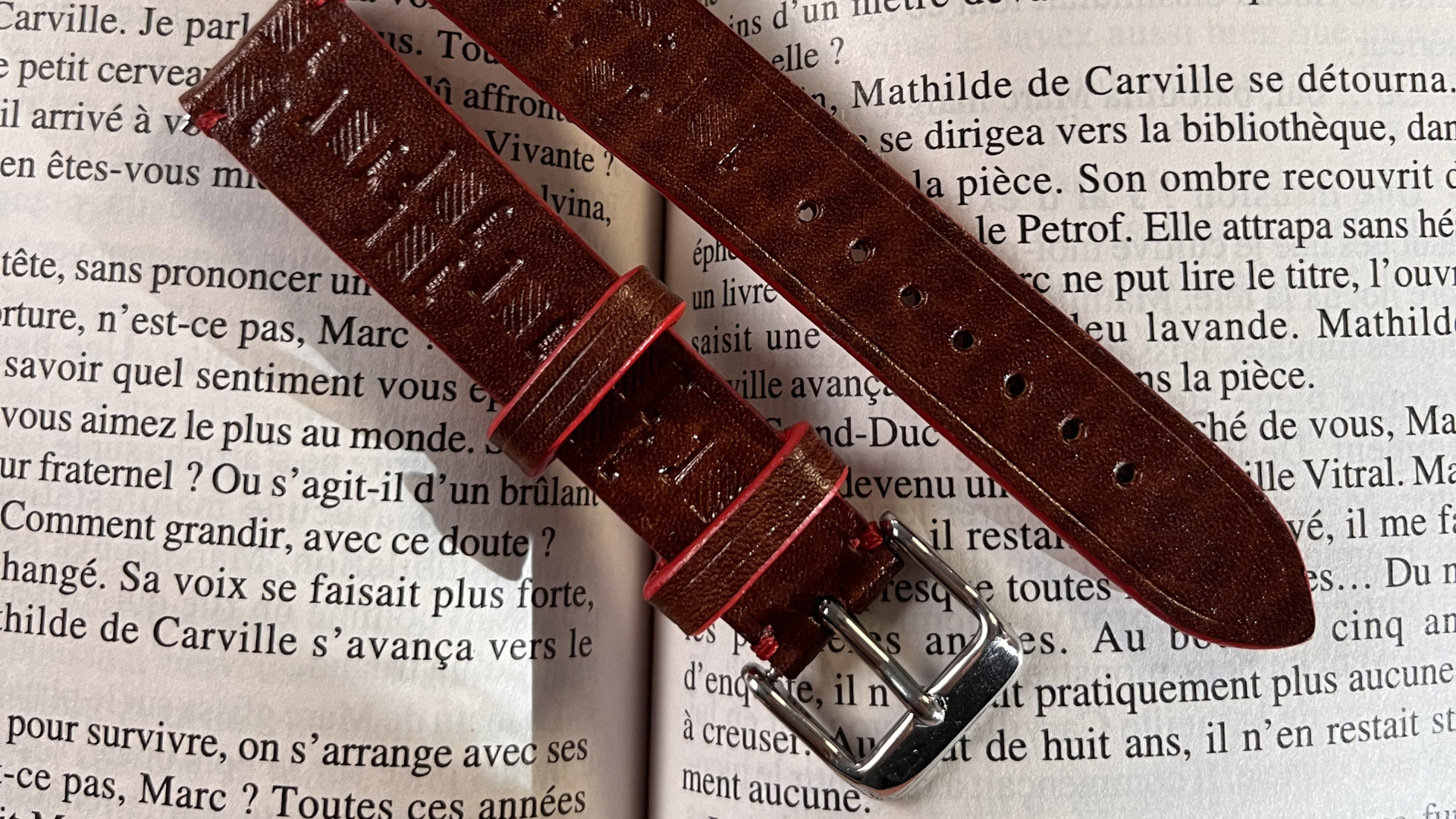 Bracelet de montre Façonné marron