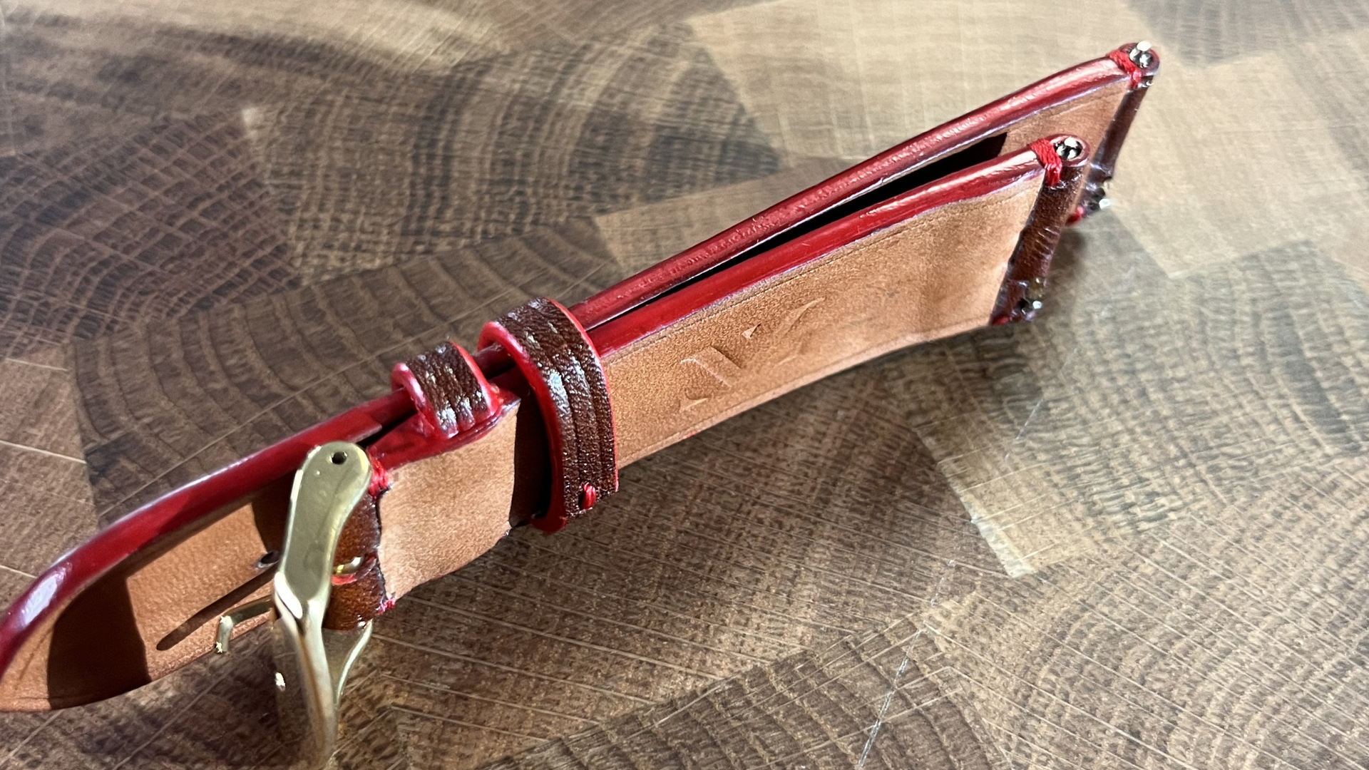Bracelet de montre Façonné marron
