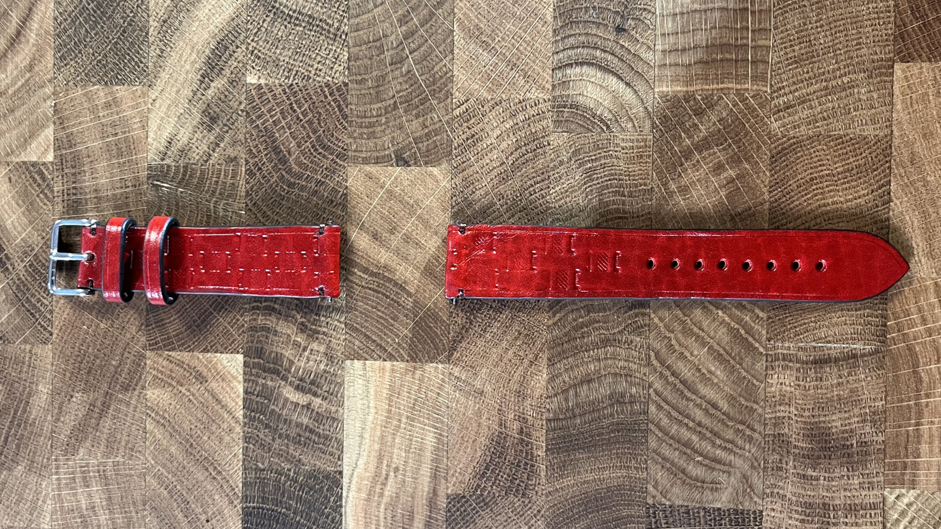 Bracelet de montre Façonné Rouge