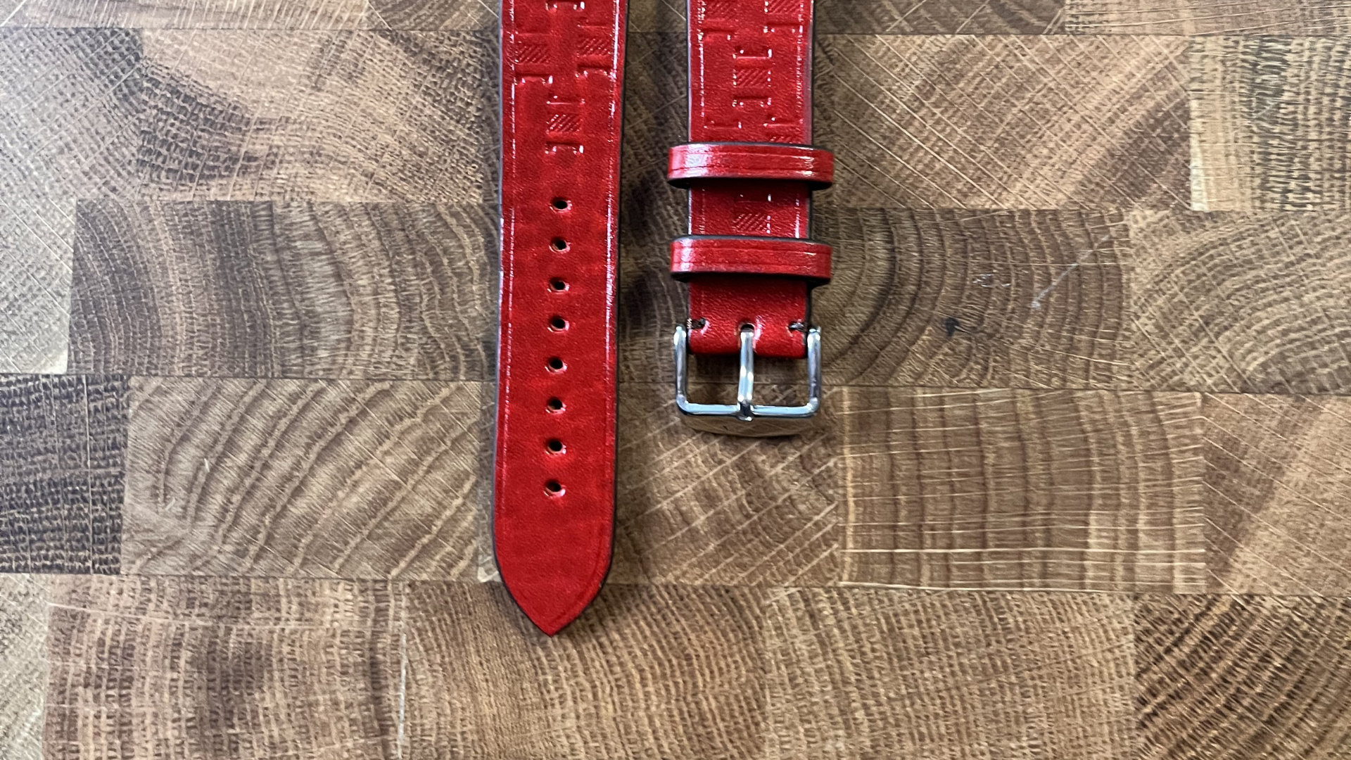 Bracelet de montre Façonné Rouge